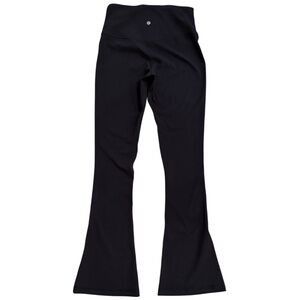 Never worn Lululemon High rise Groove flare leg black leggings 8
